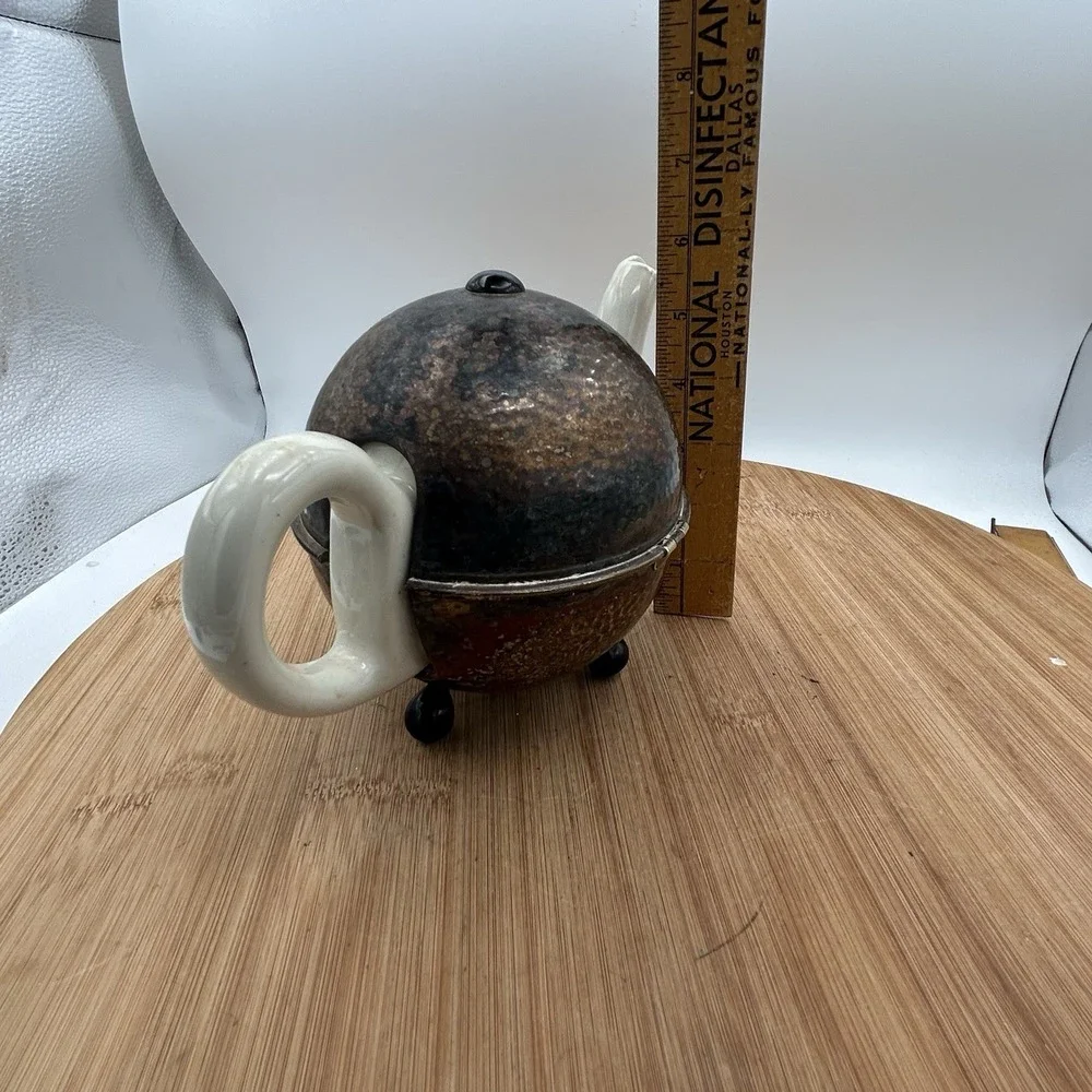 1930s WMF‎ Bauscher Weiden Thermal Ball Teapot Complete With Perfect Lined Shell